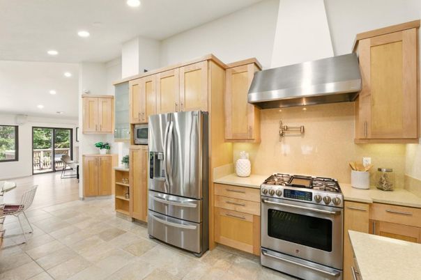 Interior, Kitchen, Recessed Lighting, Stainless Steel Appliances