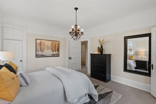 Bedroom, Chandelier, Interior