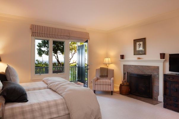 Bedroom, Fireplace, Interior
