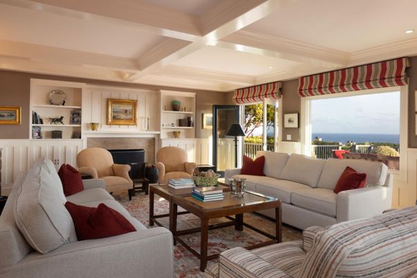 Fireplace, Interior, Living room, Recessed Lighting, Water