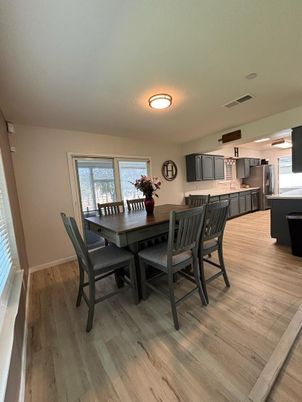 Dining room, Interior, Kitchen, Wood Texture Flooring
