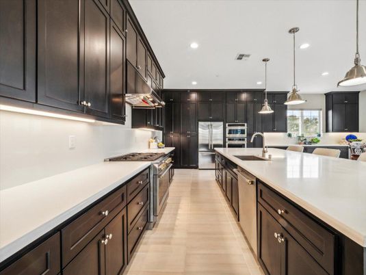 Interior, Kitchen, Pendant Lights, Recessed Lighting, Stainless Steel Appliances