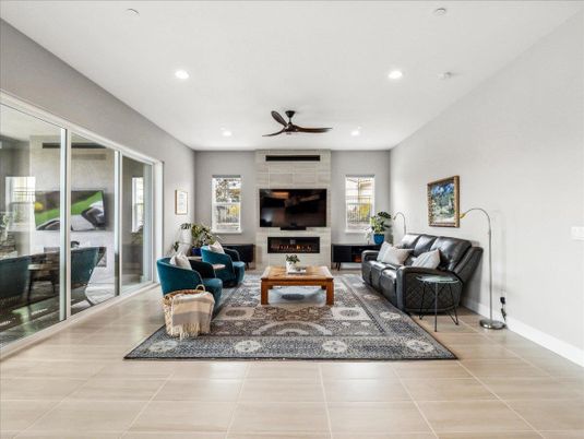 Fireplace, Interior, Living room, Recessed Lighting
