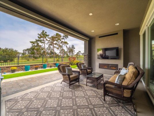 Exterior, Fireplace, Recessed Lighting