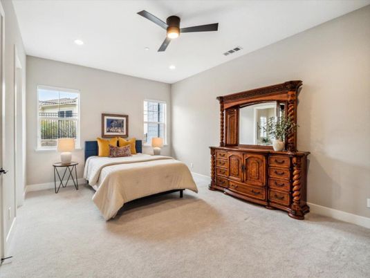 Bedroom, Interior, Recessed Lighting