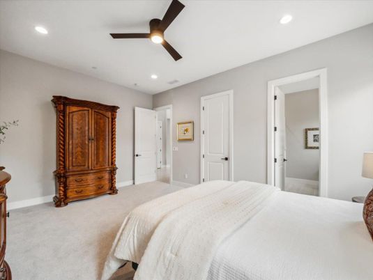 Bedroom, Interior, Recessed Lighting