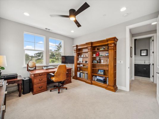 Home Office, Interior, Recessed Lighting