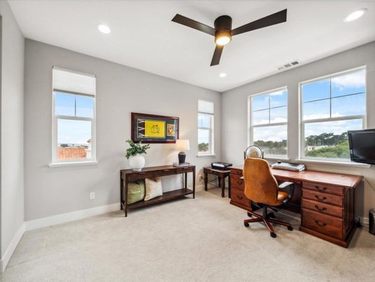 Home Office, Interior, Recessed Lighting
