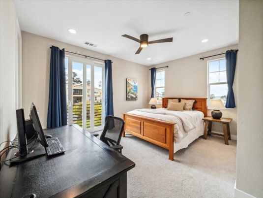 Bedroom, Home Office, Interior, Recessed Lighting