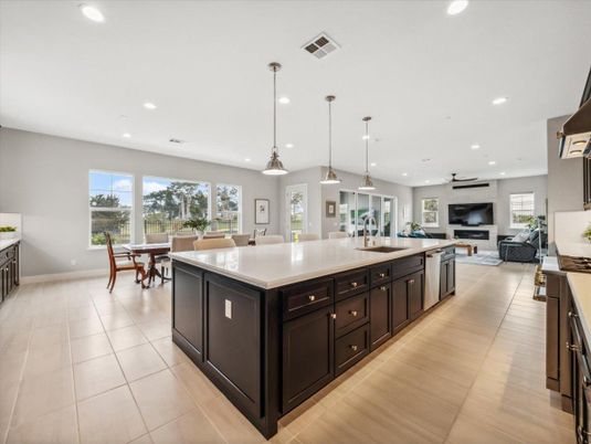 Dining room, Interior, Kitchen, Living room, Pendant Lights, Recessed Lighting