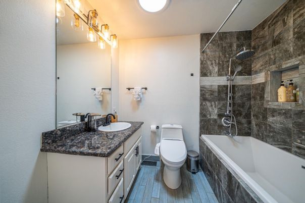 Bathroom, Dual Sink Vanities, Glass Shower, Interior