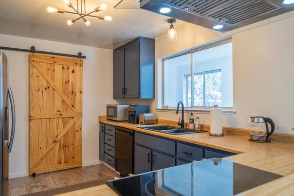 Interior, Kitchen, Wood Texture Flooring