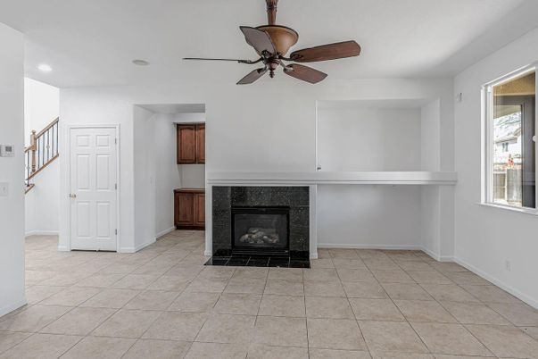 Empty room, Fireplace, Interior, Recessed Lighting