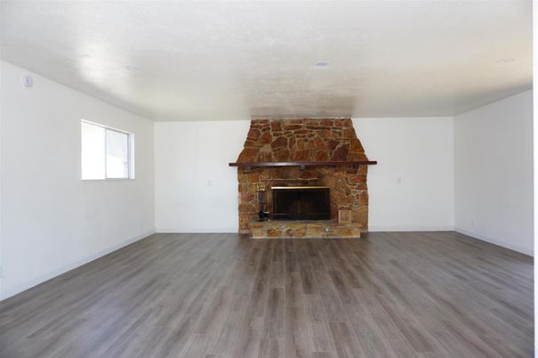 Empty room, Fireplace, Interior, Wood Texture Flooring