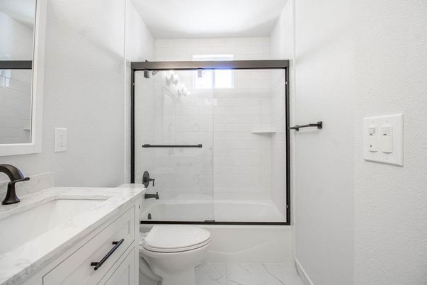 Bathroom, Glass Shower, Interior, Marble
