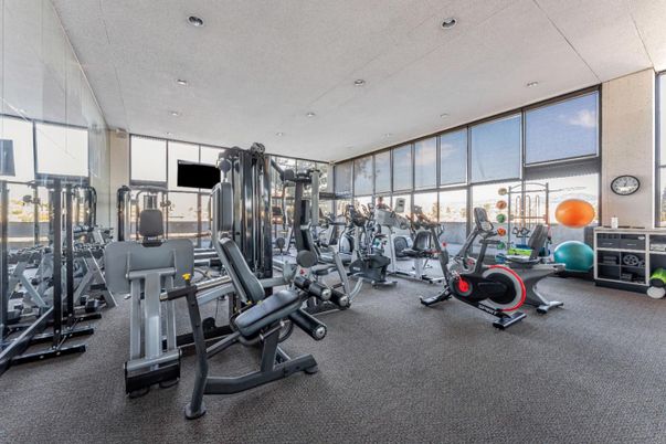 Fitness Equipment, Gym, Interior, Recessed Lighting