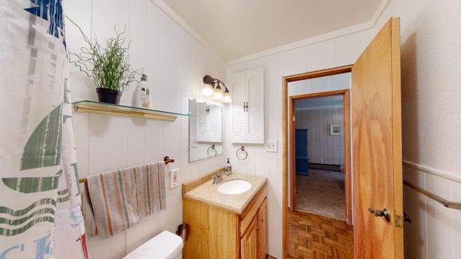 Bathroom, Interior, Wood Texture Flooring