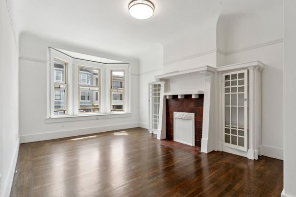 Empty room, Fireplace, Interior, Wood Texture Flooring