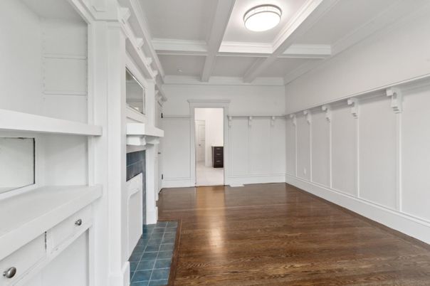 Empty room, Fireplace, Interior, Wood Texture Flooring