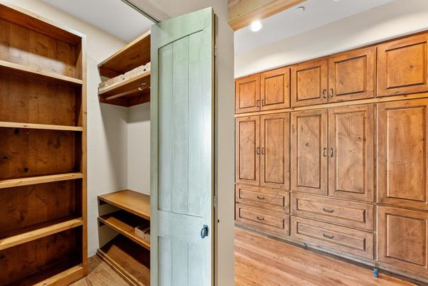 Bathroom, Glass Shower, Interior, Recessed Lighting, Wood Texture Flooring