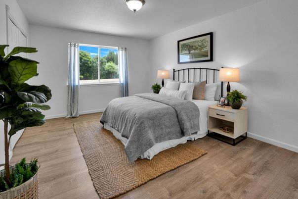 Bedroom, Interior, Wood Texture Flooring