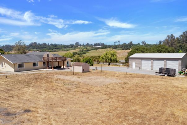 Backyard, Detached Garage, Exterior
