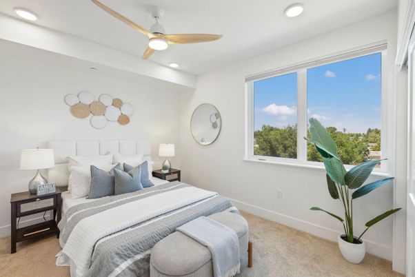 Bedroom, Interior, Recessed Lighting
