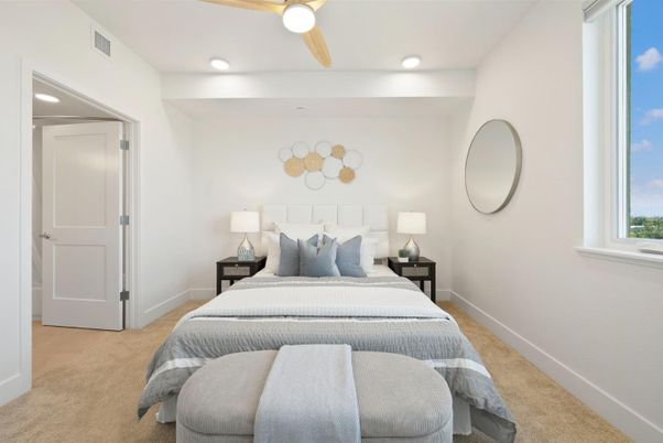 Bedroom, Interior, Recessed Lighting