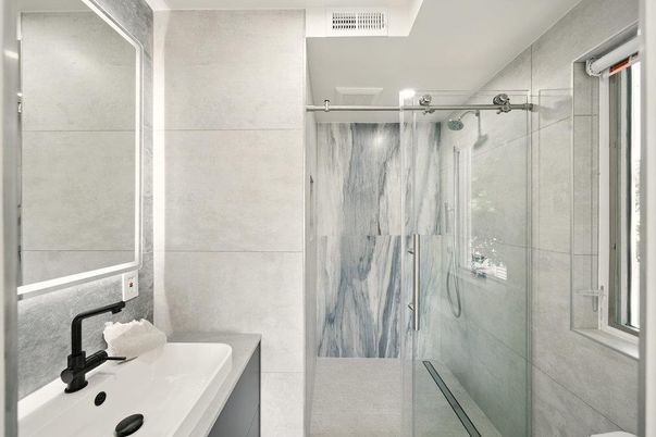Bathroom, Glass Shower, Interior