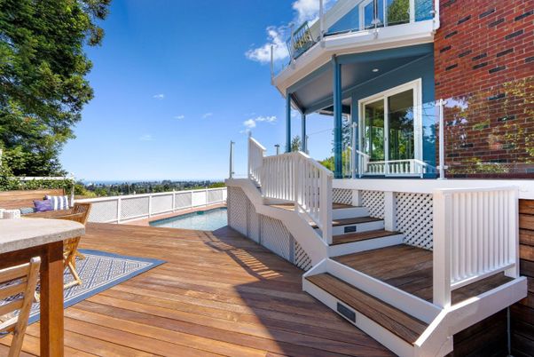 Exterior, Pool, Wood Texture Flooring