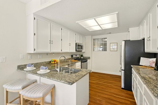 Interior, Kitchen, Wood Texture Flooring