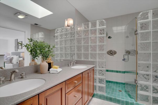 Bathroom, Dual Sink Vanities, Glass Shower, Interior