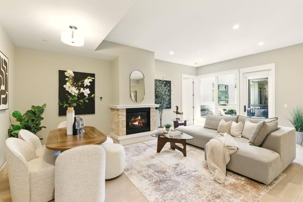 Fireplace, Interior, Living room, Recessed Lighting