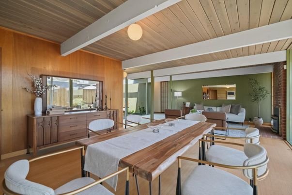 Dining room, Interior, Living room, Wooden Ceilings, Wood Texture Flooring, Wooden Walls