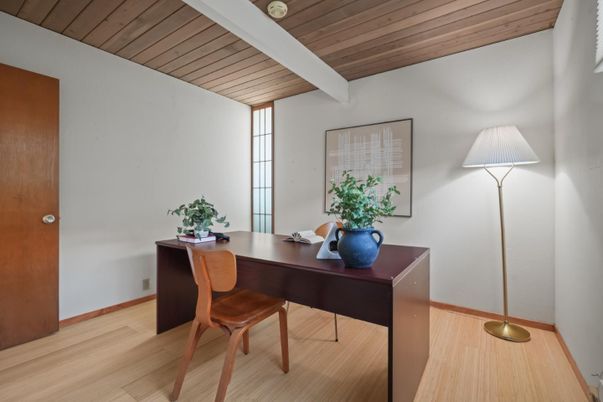 Home Office, Interior, Wooden Ceilings, Wood Texture Flooring