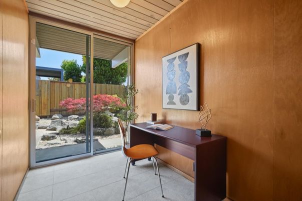 Home Office, Interior, Wooden Walls