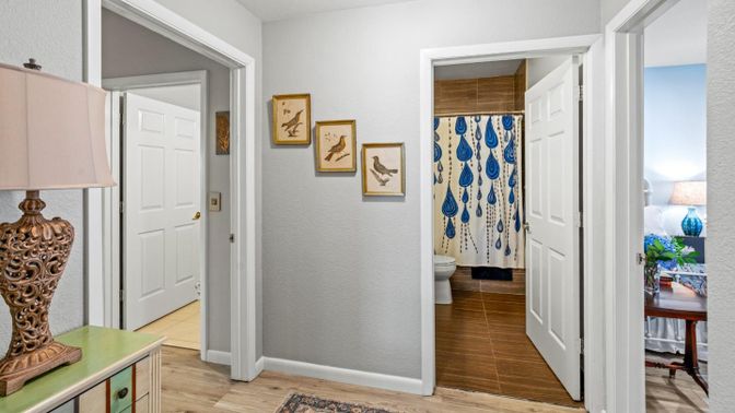 Bathroom, Interior, Wood Texture Flooring