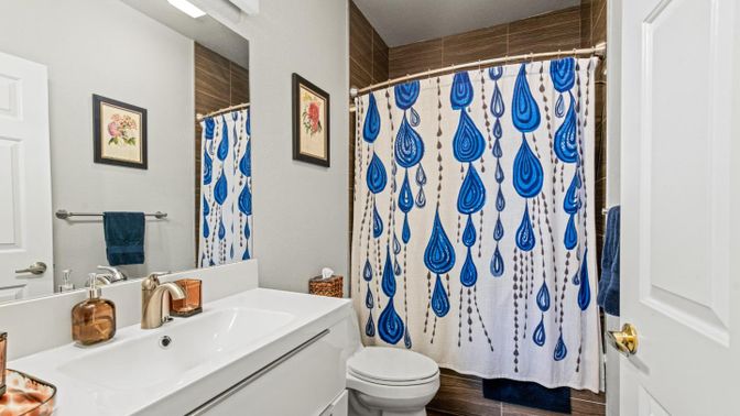 Bathroom, Interior, Wood Texture Flooring