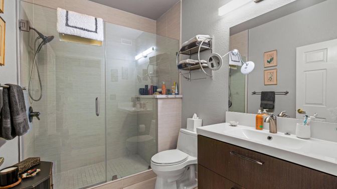 Bathroom, Glass Shower, Interior