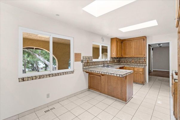 Interior, Kitchen, Recessed Lighting, Tile Countertops
