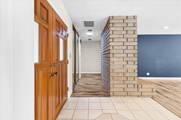 Fireplace, Interior, Recessed Lighting, Wood Texture Flooring
