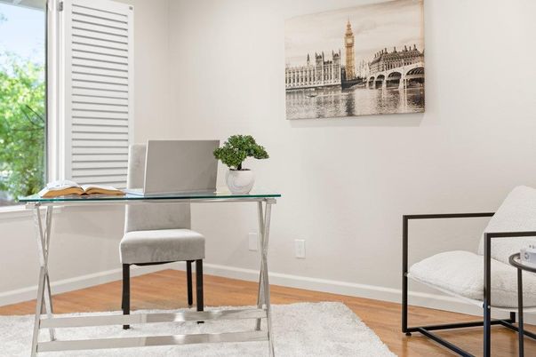 Home Office, Interior, Wood Texture Flooring