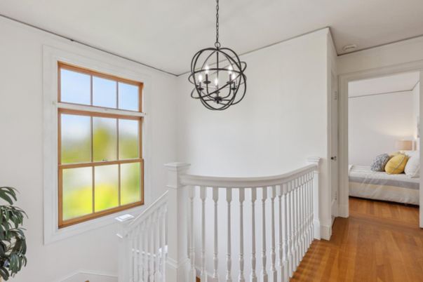 Bedroom, Chandelier, Interior, Pendant Lights, Wood Texture Flooring