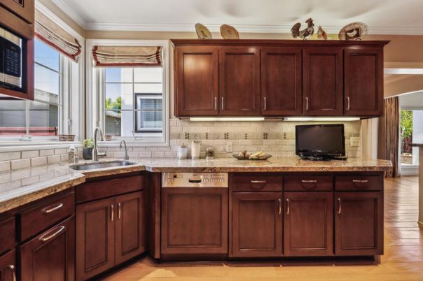 Interior, Kitchen, Wood Texture Flooring
