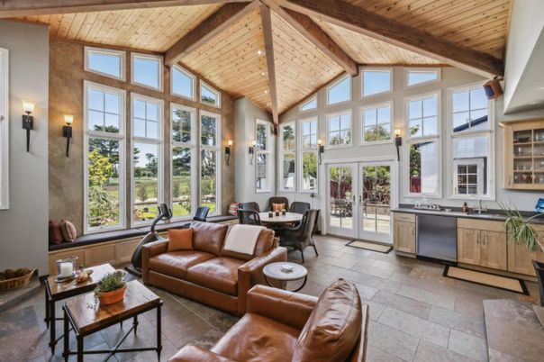 Dining room, Interior, Living room, Sun Room, Wooden Beams, Wooden Ceilings