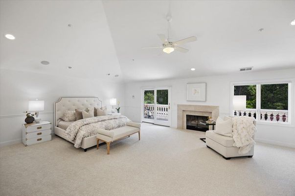 Bedroom, Fireplace, Interior, Recessed Lighting
