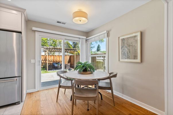 Dining room, Interior, Wood Texture Flooring