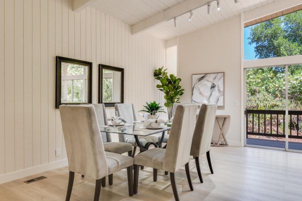 Dining room, Interior, Wood Texture Flooring