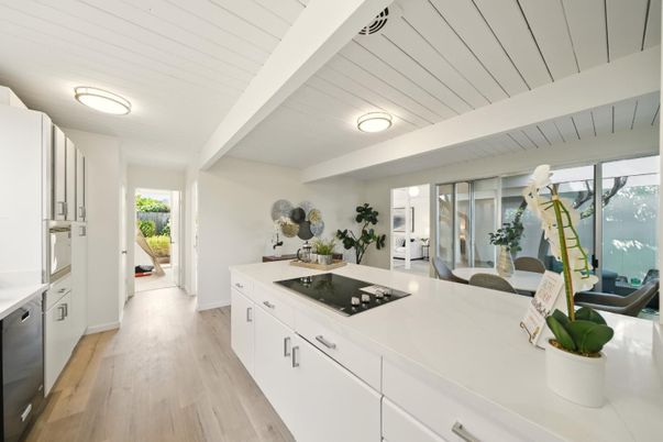 Interior, Kitchen, Wood Texture Flooring