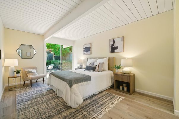 Bedroom, Interior, Wood Texture Flooring